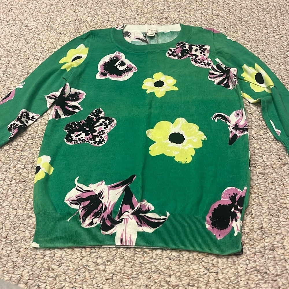 Jcrew flower sweater